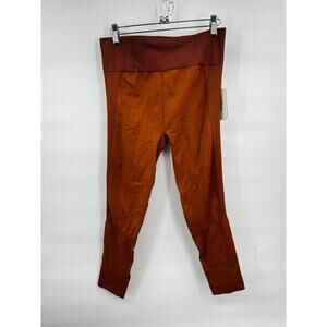 Halfdays Women's Sophia Seamless Leggings Caramel Orange Brown Size Large